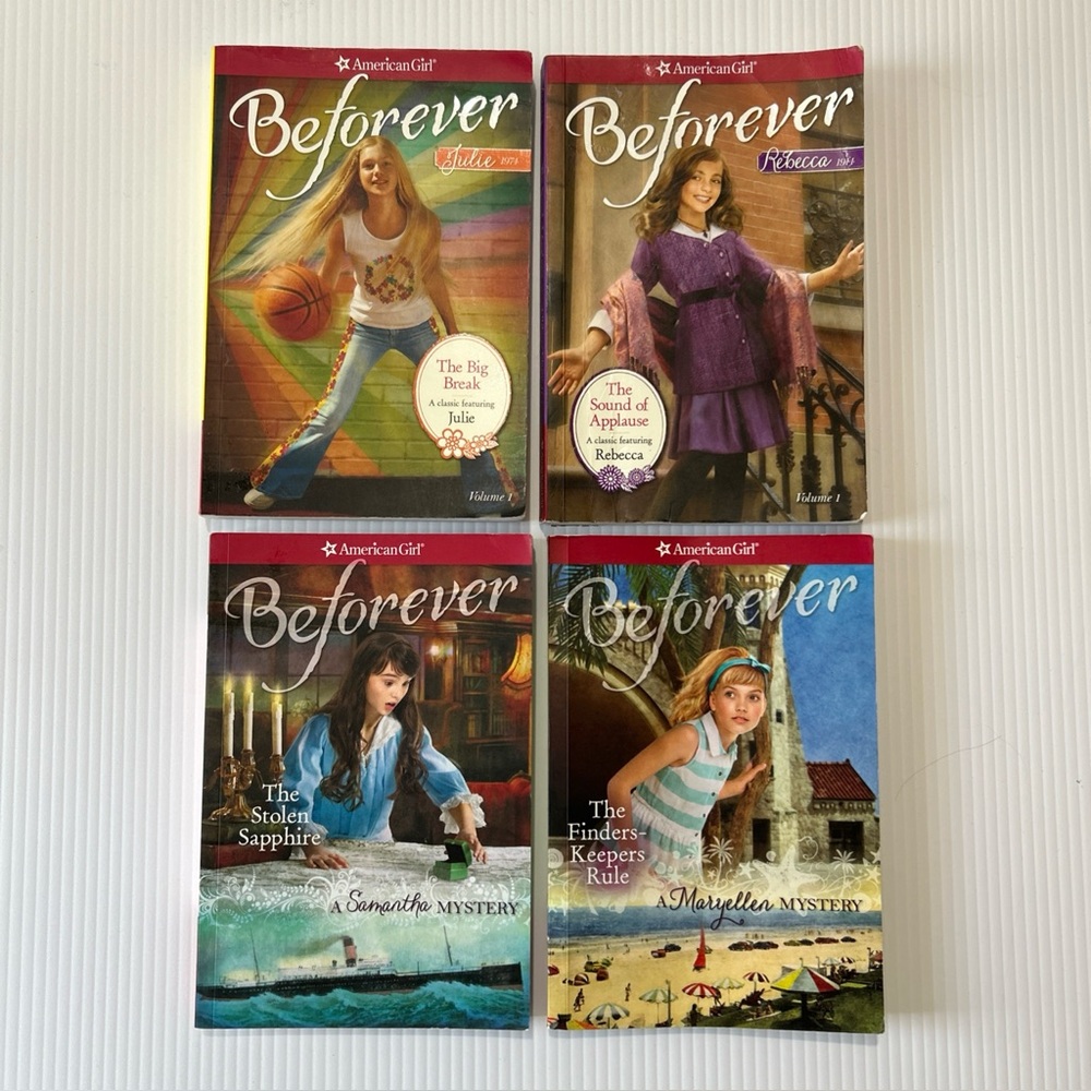 American Girl BEFOREVER PB Book Lot (4) Classic Mystery Maryellen Julie Rebecca